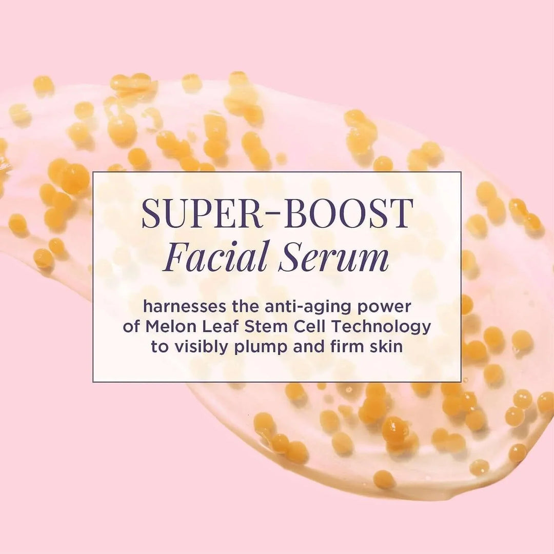Super-Boost Facial Serum with Melon Leaf Stem Cell Technology for anti-aging, plump, and firm skin