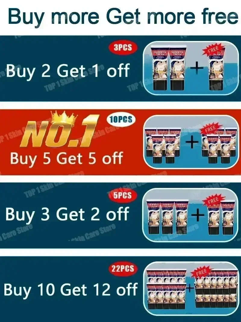 Buy more get more free offers for slimming cream in multiple pack deals with free products