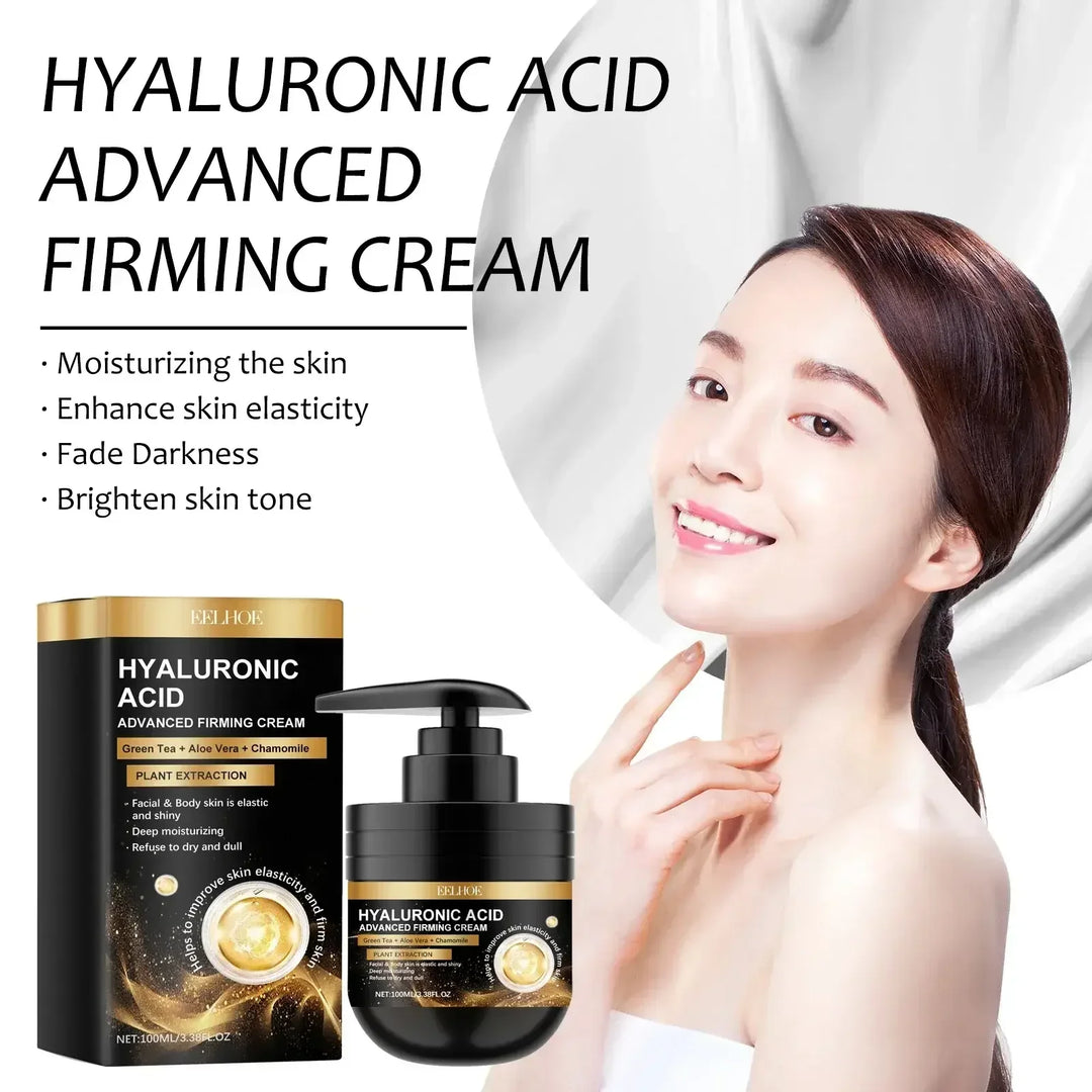 Hyaluronic Acid Advanced Firming Cream with green tea, aloe vera, chamomile; moisturizing skincare product