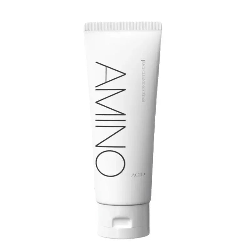 White tube of Amino Acid Facial Cleansing Cream with black text on a white background