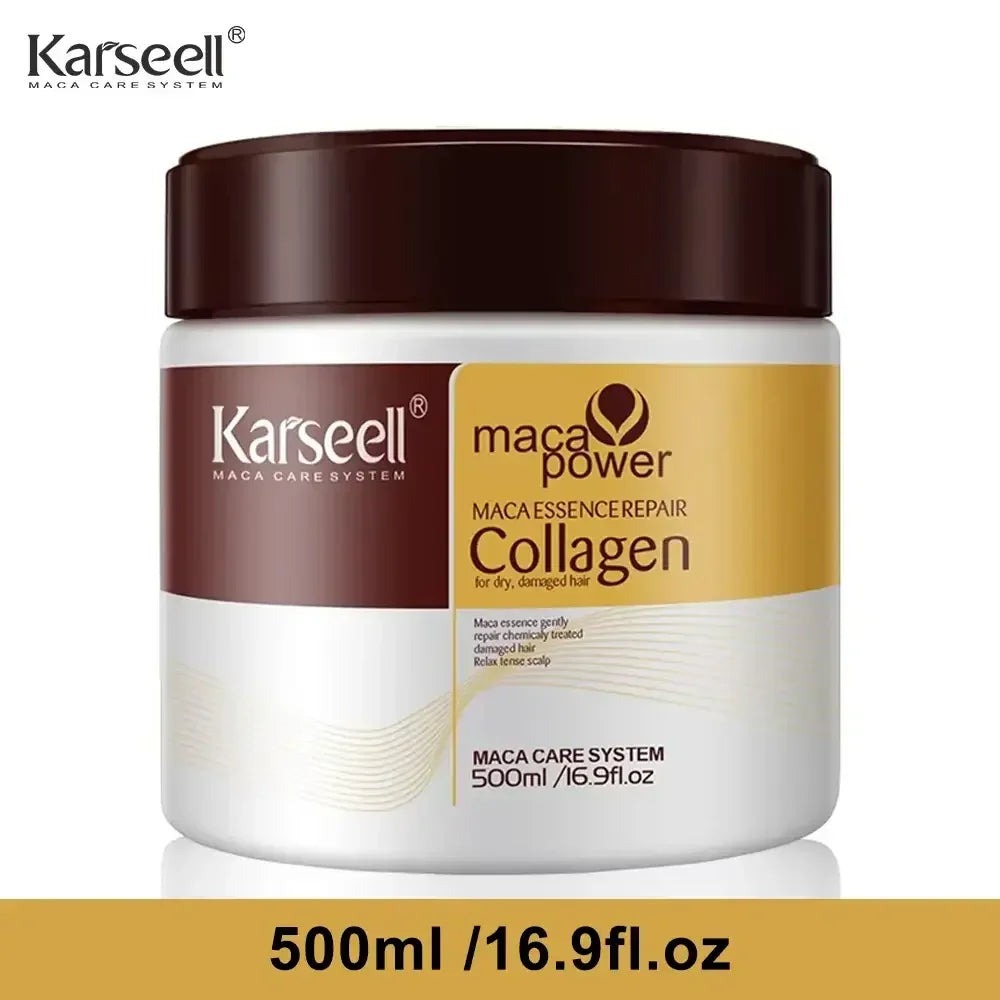 Karseell maca power collagen hair repair cream for dry damaged hair 500ml jar