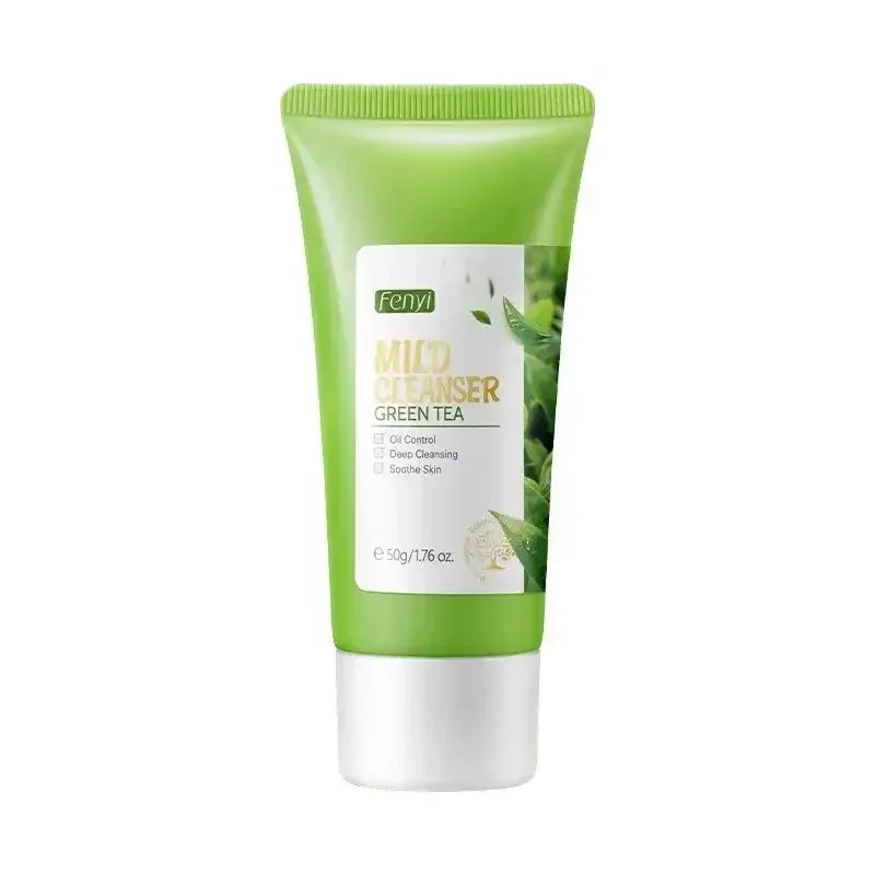 Fenyì Mild Cleanser green tea facial wash tube with oil control and deep cleansing features