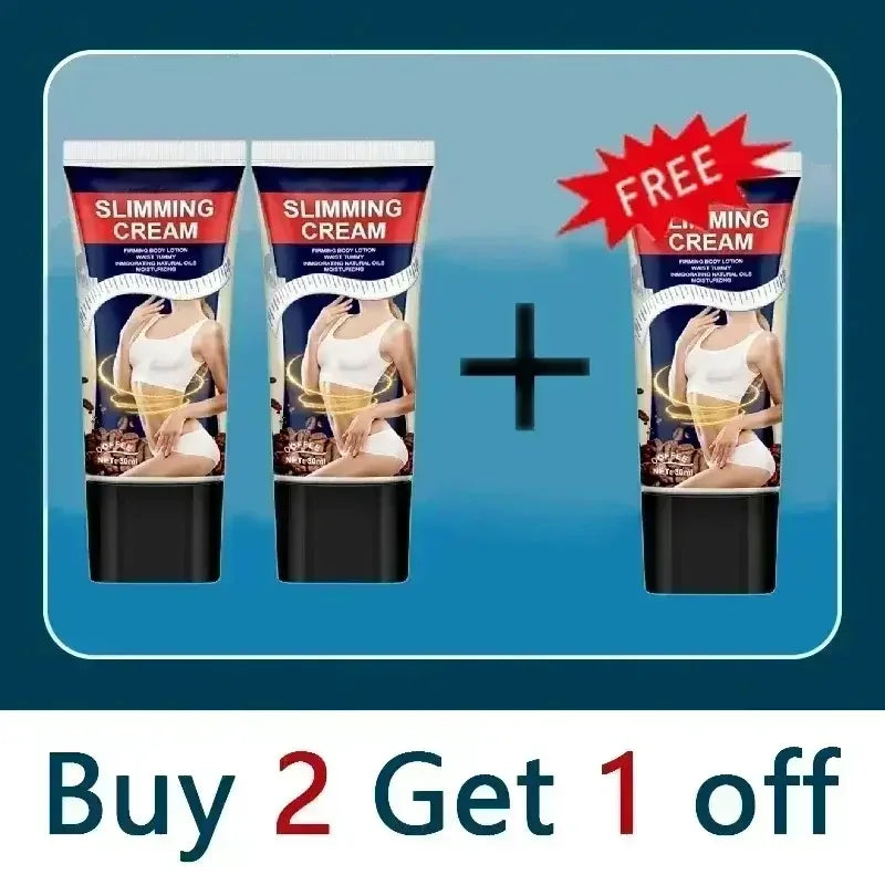 Slimming cream tubes with buy 2 get 1 free offer, body lotion for firming and moisturizing