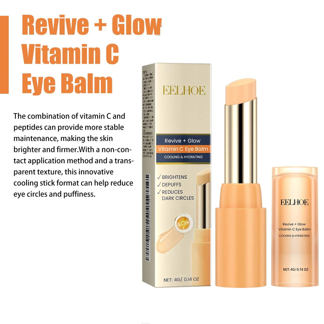 EELHOE Vitamin C Eye Balm cooling stick with box, reduces dark circles and puffiness