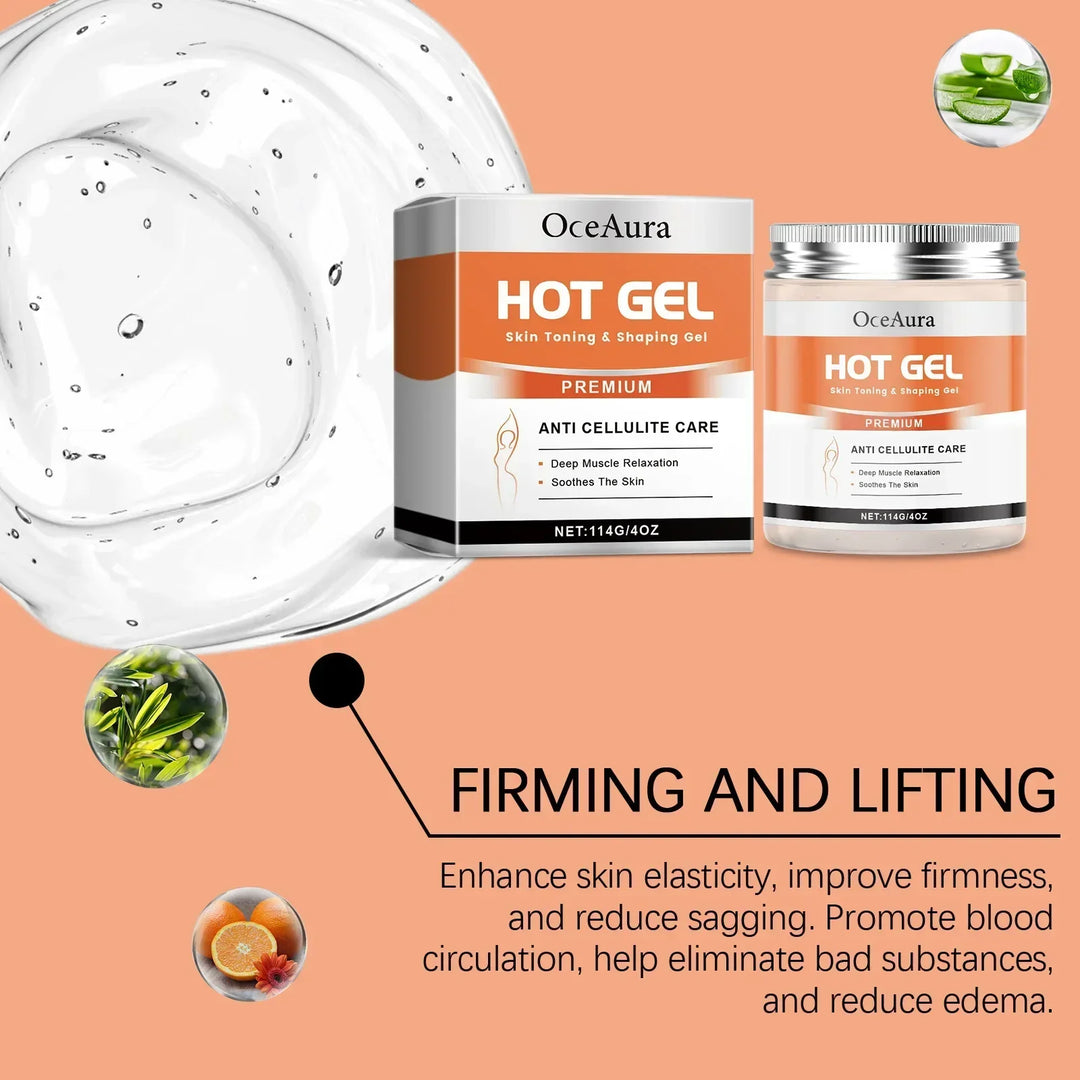 OceAura Hot Gel skin toning and shaping anti-cellulite gel with firming and lifting benefits