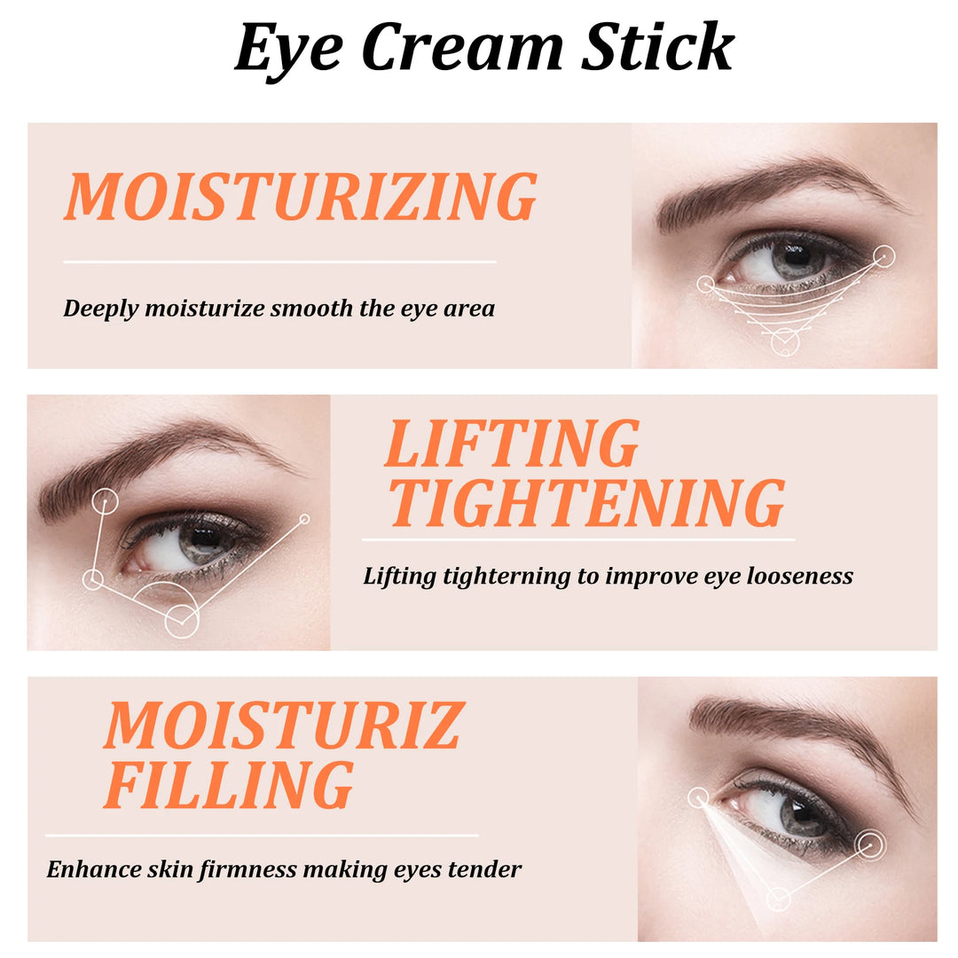 Eye cream stick benefits for moisturizing, lifting, tightening, and firming skin around eyes
