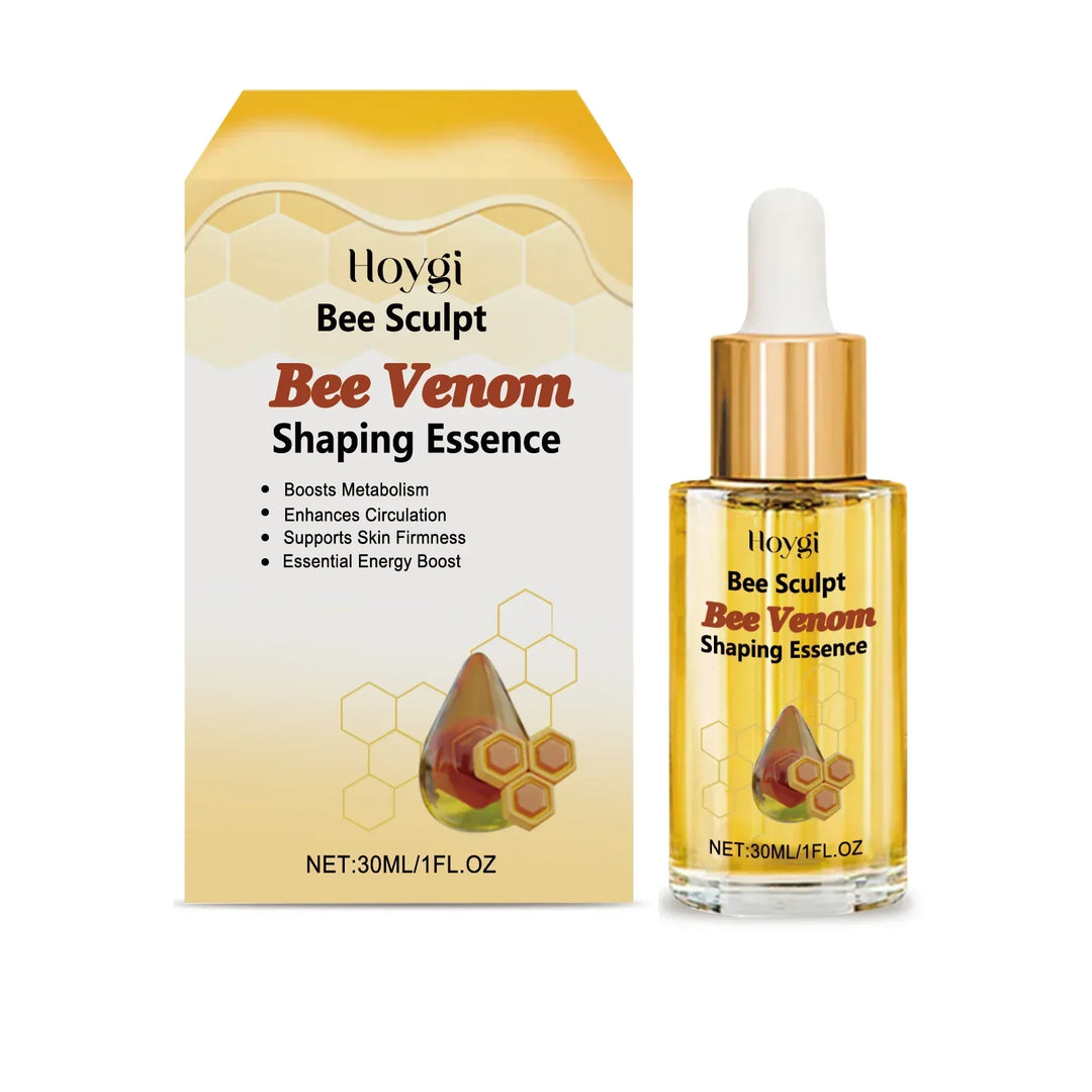 Hoygi Bee Sculpt Bee Venom Shaping Essence bottle and packaging, boosts metabolism, enhances circulation
