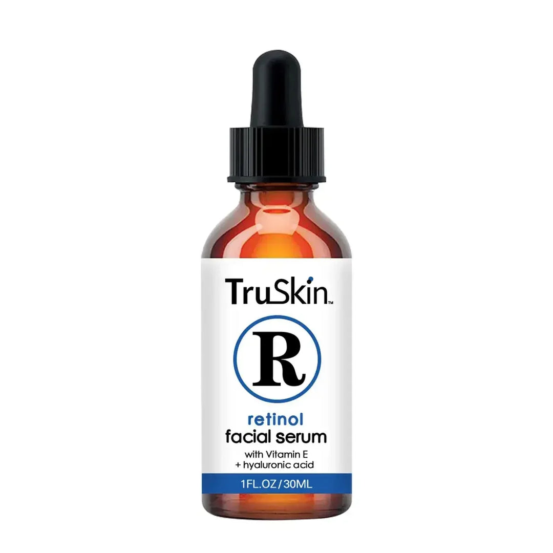 TruSkin retinol facial serum bottle with Vitamin E and hyaluronic acid, 1 FL OZ