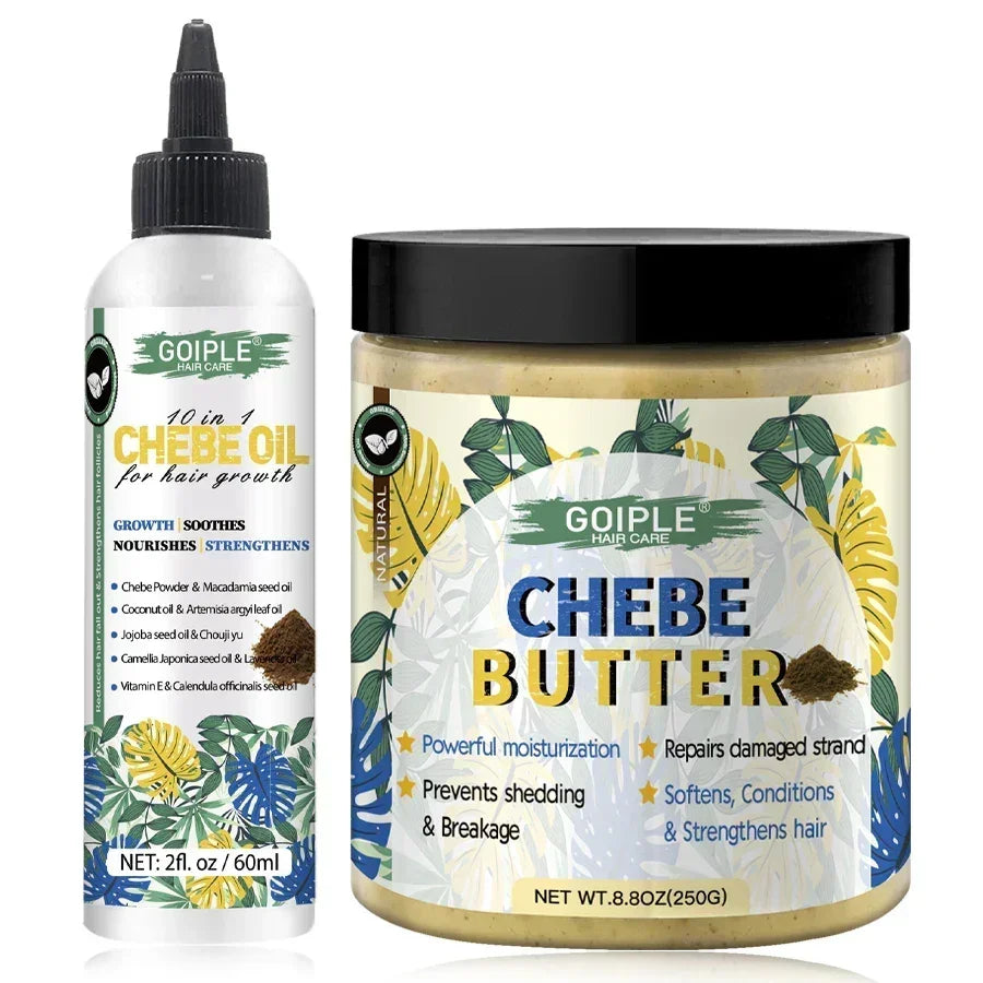 Goiple Hair Care Chebe Oil and Chebe Butter for hair growth, moisturizing, and strengthening