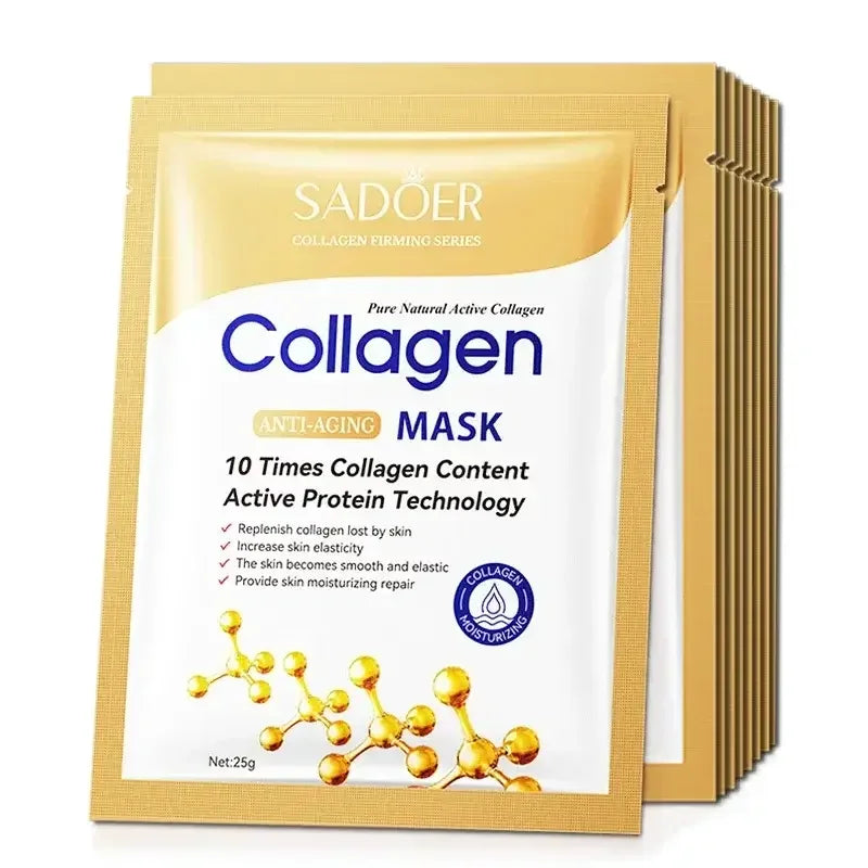 Sadoer Collagen Anti-Aging Mask packets with collagen firming and moisturizing properties